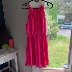Lush neon pink cocktail dress